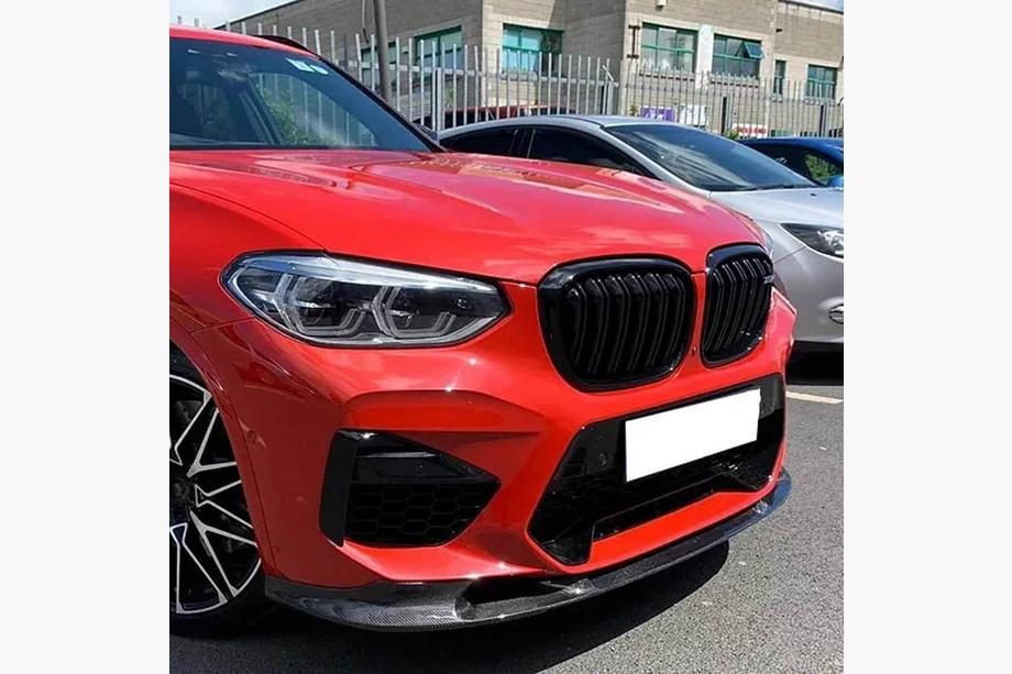 BMW X3 G01 2018- гг. Передний бампер Лип V2 (для F97 2018-2021, Карбон) Фото 4