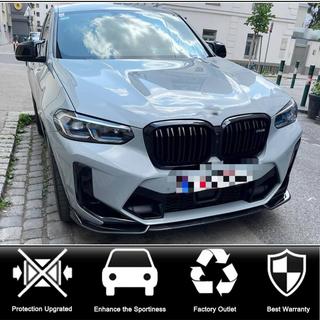 Накладка на передний бампер Lip (для F98 2022-2025, Карбон) BMW X4 G02 2018- гг. фото 2