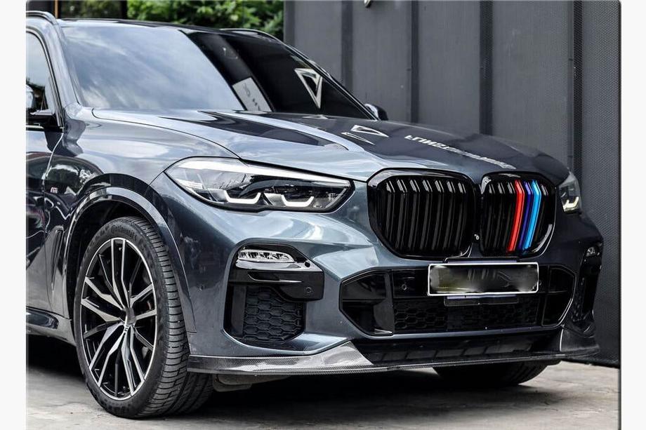 BMW X5 G05 2019–2026 гг. Передний сплиттер Paradigm V-4 (2018-2022, Натуральный карбон) Фото 2