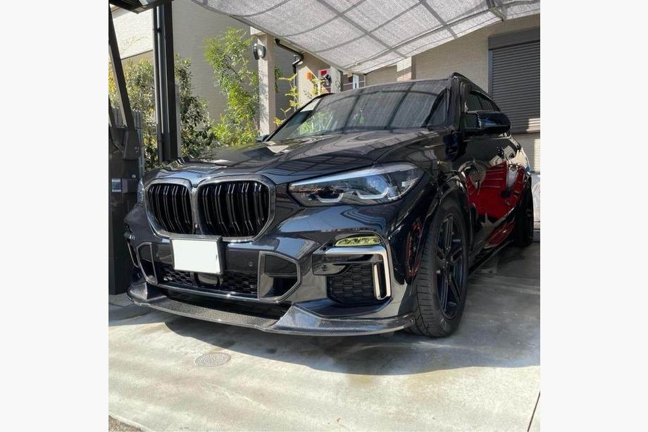 BMW X5 G05 2019–2026 гг. Передний сплиттер Paradigm V-4 (2018-2022, Натуральный карбон) Фото 3