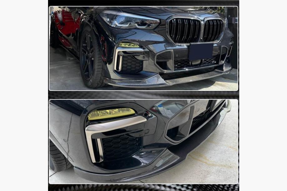 BMW X5 G05 2019–2026 гг. Передний сплиттер Paradigm V-4 (2018-2022, Натуральный карбон) Фото 7