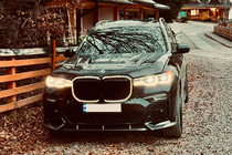 BMW X7 G07 2019- гг. Накладка на передний бампер (для M-Sport 2019-2022, карбон) фото 4