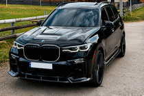 BMW X7 G07 2019- гг. Накладка на передний бампер (для M-Sport 2019-2022, карбон) фото 1