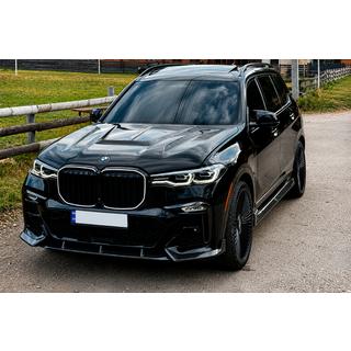 Накладка на передний бампер (для M-Sport 2019-2022, карбон) BMW X7 G07 2019- гг. фото 1