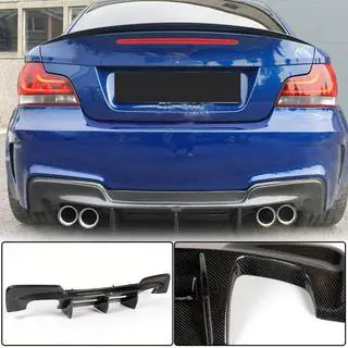 Диффузор заднего бампера (для 1M E82, Карбон) BMW 1 серия E81/E82/E87/E88 2004-2011 гг. фото 2