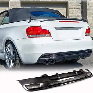 Диффузор заднего бампера V1 для E82/E88 M-Sport, Карбон BMW 1 серия E81/E82/E87/E88 2004-2011 гг. фото 1