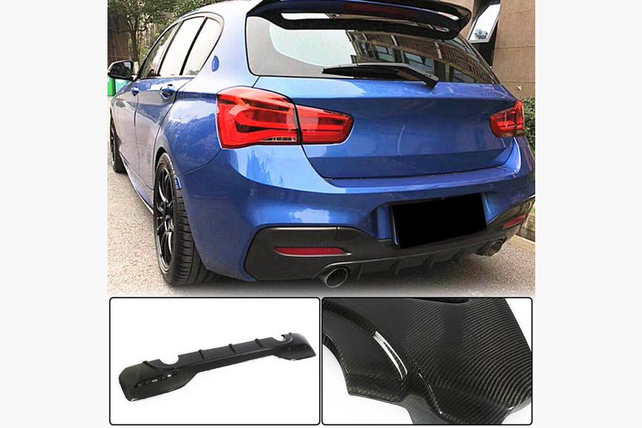 BMW 1 серия F20/F21 2011-2019 гг. Диффузор заднего бампера (для M-Sport 2015-2019, Карбон) Фото 1