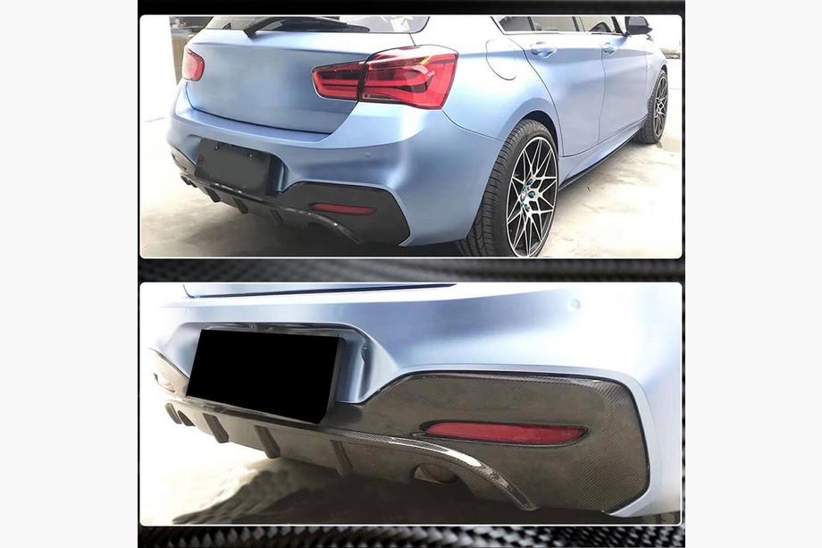 BMW 1 серия F20/F21 2011-2019 гг. Диффузор заднего бампера (для M-Sport 2015-2019, Карбон) Фото 3