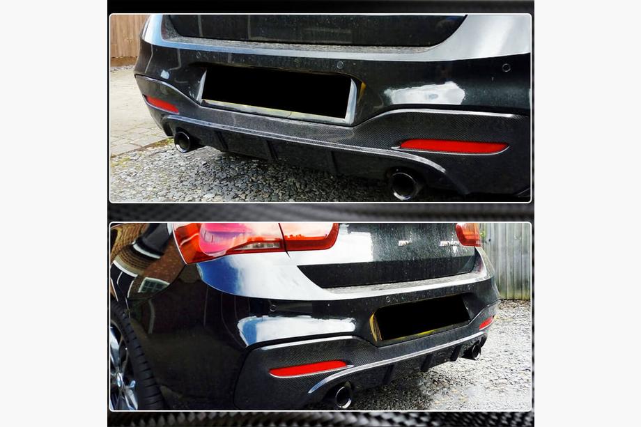 BMW 1 серия F20/F21 2011-2019 гг. Диффузор заднего бампера (для M-Sport 2015-2019, Карбон) Фото 4