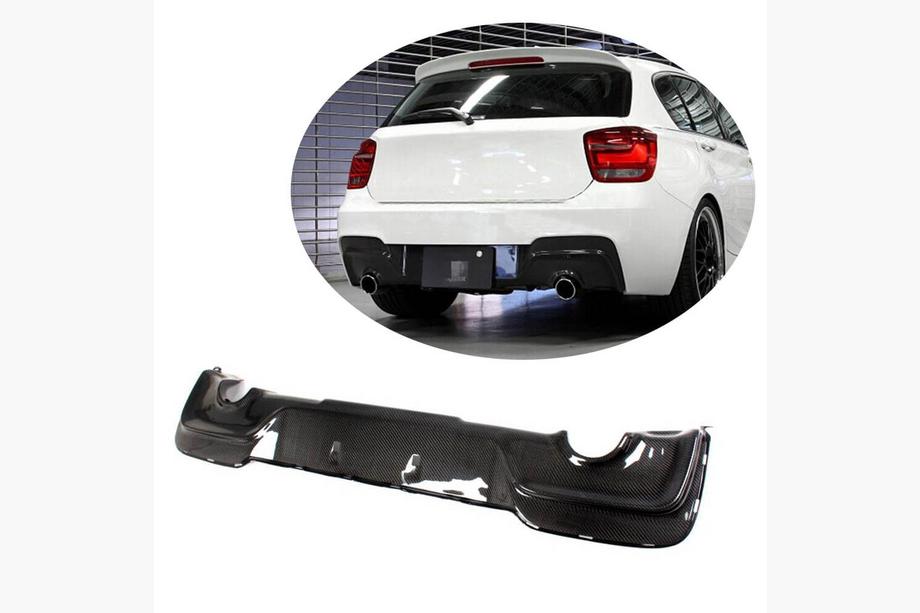 BMW 1 серия F20/F21 2011-2019 гг. Диффузор заднего бампера (для M135i 2011-2015, Карбон) Фото 1