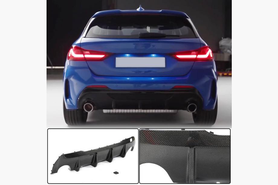 BMW 1 серия F40 2019-2024 гг. Диффузор заднего бампера (для M-Sport, Карбон) Image