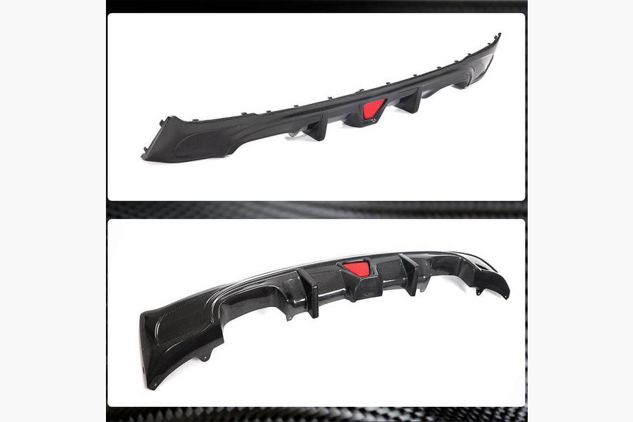 BMW 2 серия F22/F23 2014-2021 гг. Задний Диффузор Бампера V2 для F22/F23 M-Sport, Карбон Фото 5
