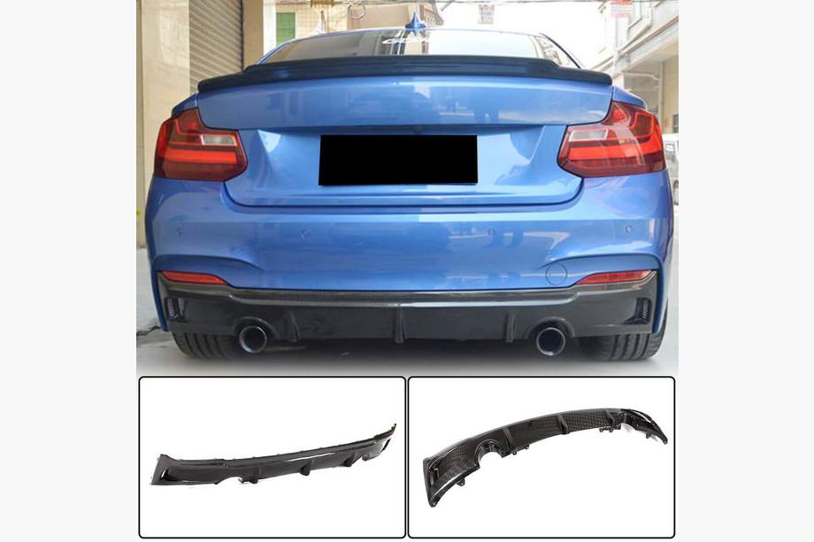 BMW 2 серия F22/F23 2014-2021 гг. Задний диффузор V3 (для F22/F23 M-Sport, Карбон) Фото 1