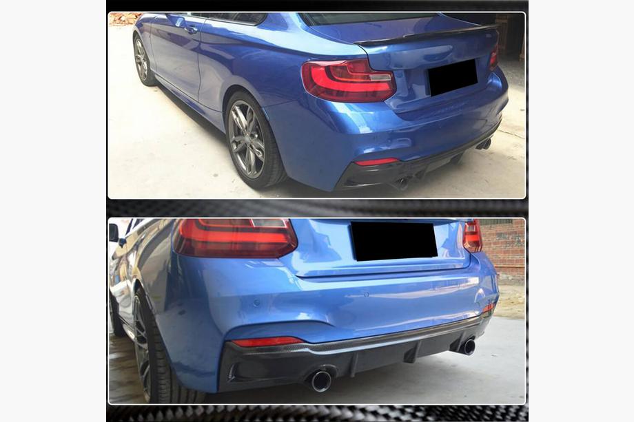 BMW 2 серия F22/F23 2014-2021 гг. Задний диффузор V3 (для F22/F23 M-Sport, Карбон) Фото 3