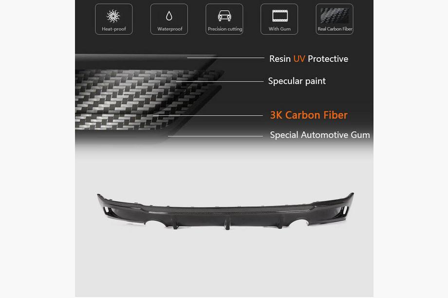 BMW 2 серия F22/F23 2014-2021 гг. Задний диффузор V3 (для F22/F23 M-Sport, Карбон) Фото 5