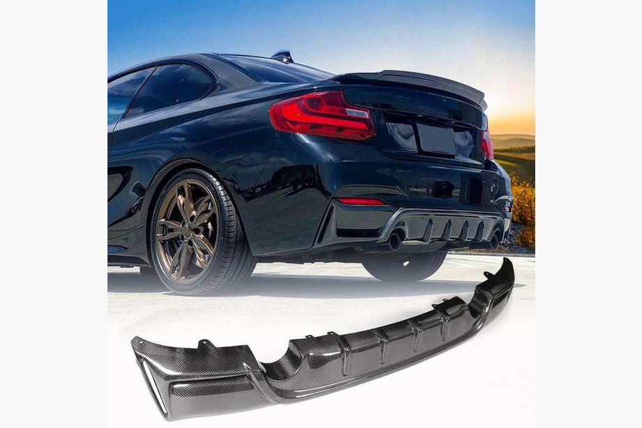 BMW 2 серия F22/F23 2014-2021 гг. Диффузор заднего бампера V4 (для F22/F23 M-Sport, Карбон) Фото 1