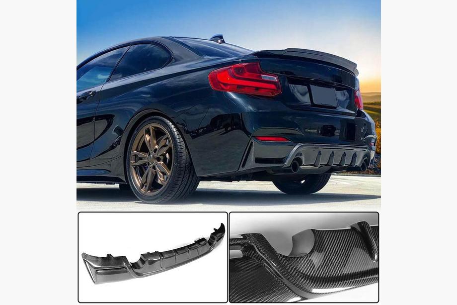 BMW 2 серия F22/F23 2014-2021 гг. Диффузор заднего бампера V4 (для F22/F23 M-Sport, Карбон) Фото 2