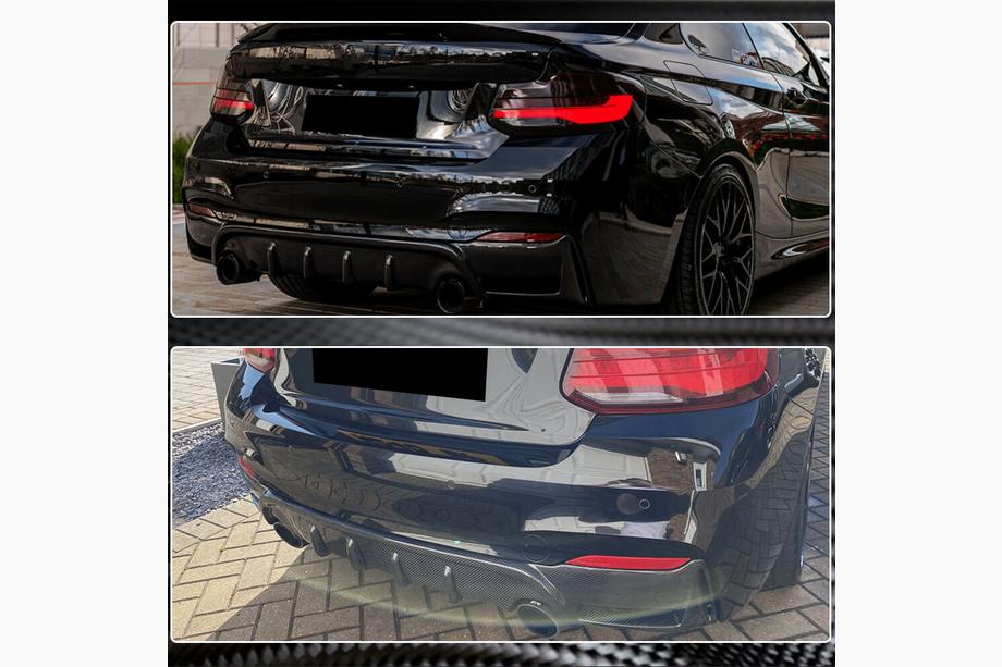 BMW 2 серия F22/F23 2014-2021 гг. Диффузор заднего бампера V4 (для F22/F23 M-Sport, Карбон) Фото 5
