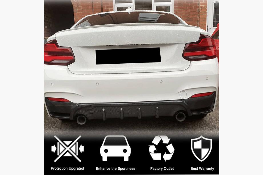 BMW 2 серия F22/F23 2014-2021 гг. Диффузор заднего бампера FRP V5 (для F22/F23 M Sport) Фото 3