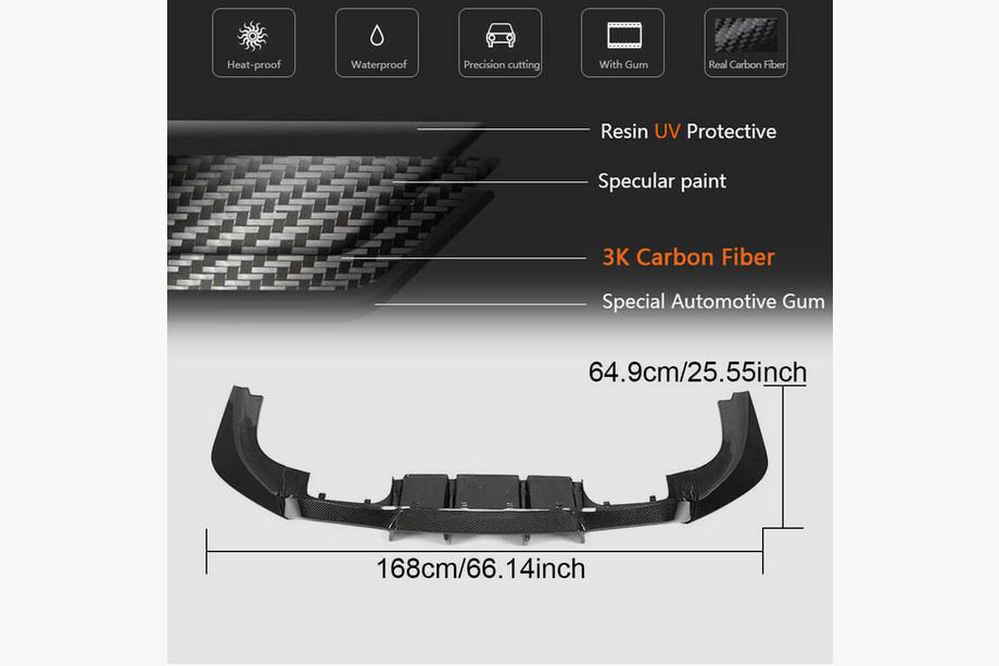 BMW 2 серия F22/F23 2014-2021 гг. Задний диффузор V2 для F87 M2/M2C, Карбон Фото 5