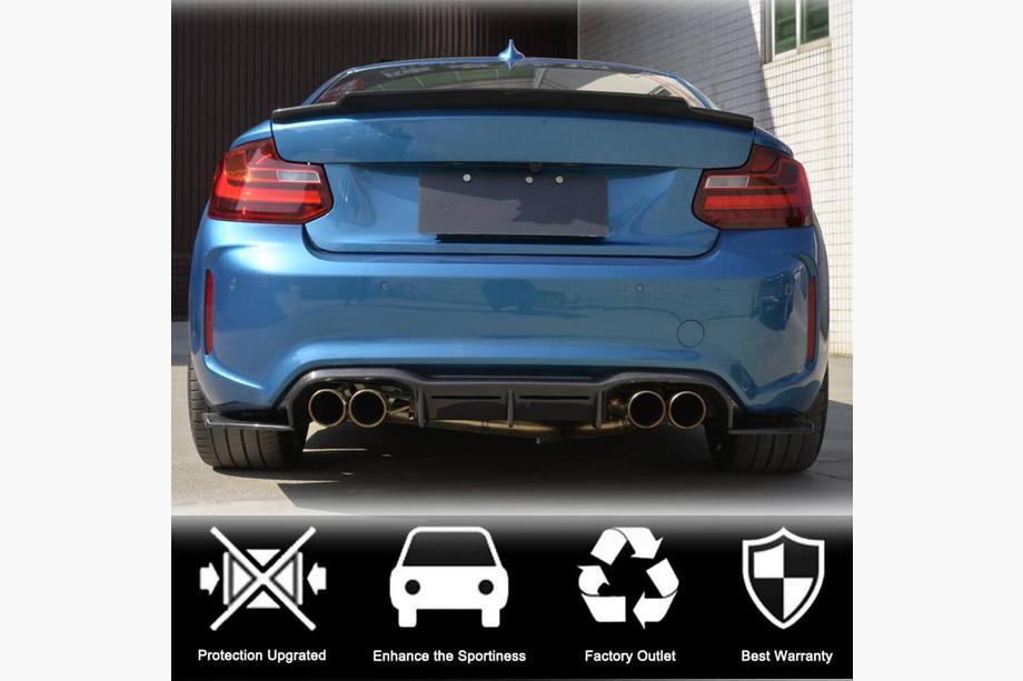 BMW 2 серия F22/F23 2014-2021 гг. Задний Диффузор V3 (для F87 M2/M2C, Карбон) Фото 2