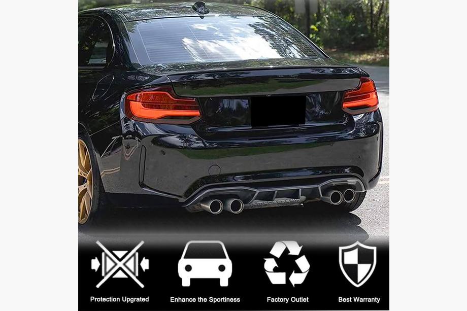 BMW 2 серия F22/F23 2014-2021 гг. Задний диффузор V6 (для F87 M2/M2C, Карбон) Фото 3