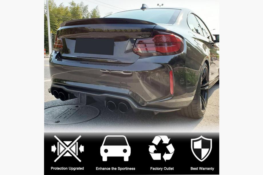 BMW 2 серия F22/F23 2014-2021 гг. Задний Диффузор V7 (для F87 M2/M2C, Карбон) Фото 2