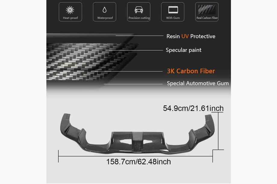 BMW 2 серия F22/F23 2014-2021 гг. Задний Диффузор V7 (для F87 M2/M2C, Карбон) Фото 5