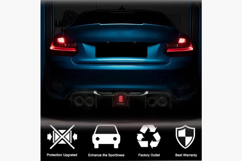 BMW 2 серия F22/F23 2014-2021 гг. Задний Диффузор V8 (для F87 M2/M2C, Карбон) Фото 3