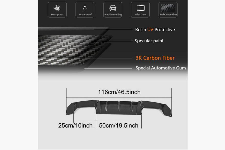 BMW 2 серия F22/F23 2014-2021 гг. Задний диффузор V5 для F87 M2/M2C, Карбон Фото 7