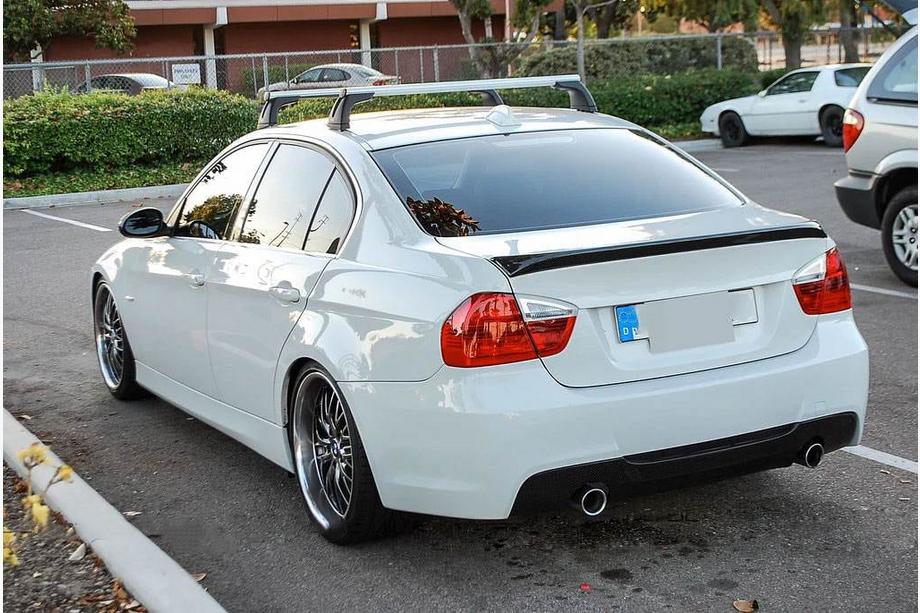 BMW 3 серия E90/E91 2005-2011 гг. Задний Диффузор Бампера V3 для E90 M-Sport, Карбон Фото 3