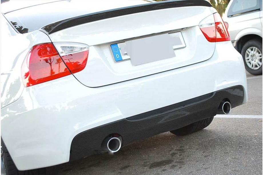 BMW 3 серия E90/E91 2005-2011 гг. Задний Диффузор Бампера V3 для E90 M-Sport, Карбон Фото 4