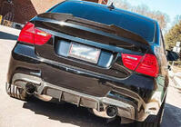 BMW 3 серия E90/E91 2005-2011 гг. Диффузор заднего бампера для E90 M-Sport, Карбон фото 7