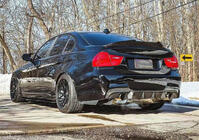 BMW 3 серия E90/E91 2005-2011 гг. Диффузор заднего бампера FRP V5 (для E90 M Sport) фото 2