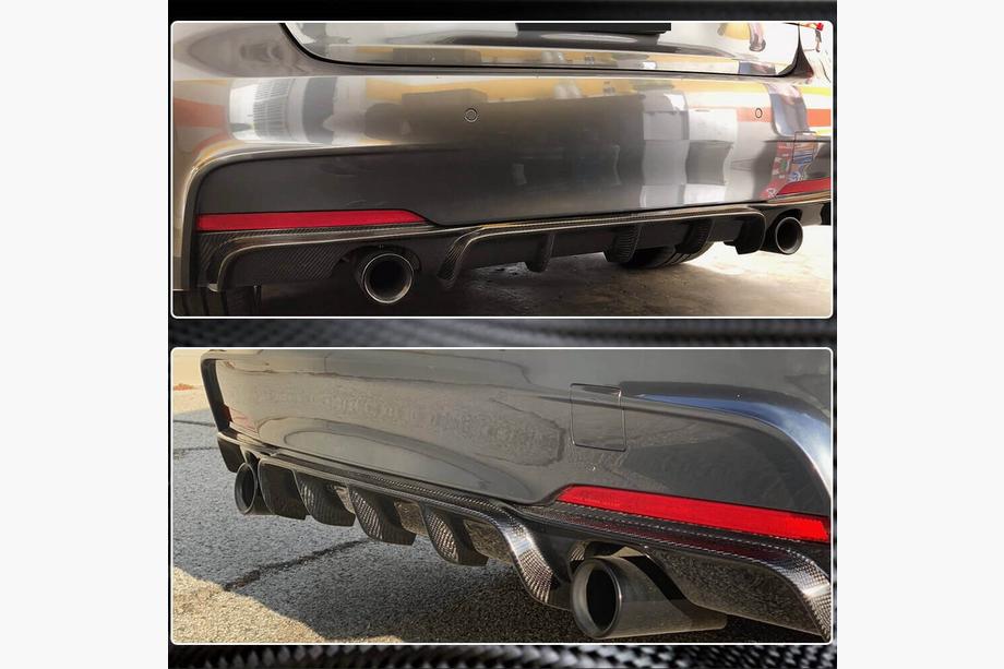 BMW 3 серия F30/F31 2012-2019 гг. Диффузор Заднего Бампера Карбон V2 (для M-Sport) Фото 4
