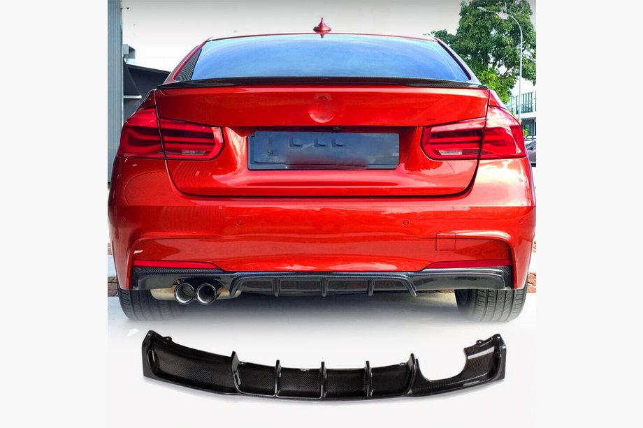 BMW 3 серия F30/F31 2012-2019 гг. Диффузор Заднего Бампера Карбон V6 (для M-Sport) Image