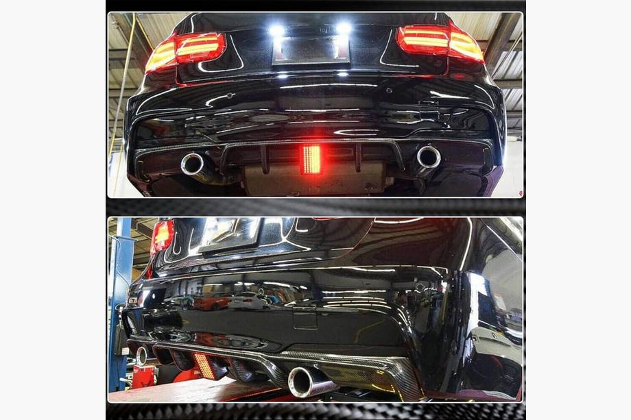 BMW 3 серия F30/F31 2012-2019 гг. Диффузор заднего бампера Carbon V9 (для M-Sport) Фото 4