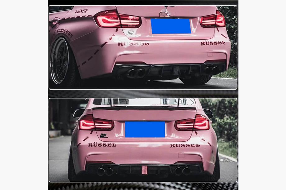BMW 3 серия F30/F31 2012-2019 гг. Диффузор заднего бампера Carbon V9 (для M-Sport) Фото 10
