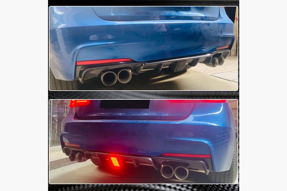 BMW 3 серия F30/F31 2012-2019 гг. Диффузор заднего бампера V2 для F30 M-Sport, Карбон Фото 12