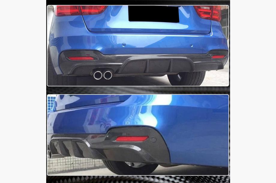 BMW 3 серия F34 2013–2020 гг. Задний Диффузор Бампера V1 для M-Sport, Карбон Фото 4
