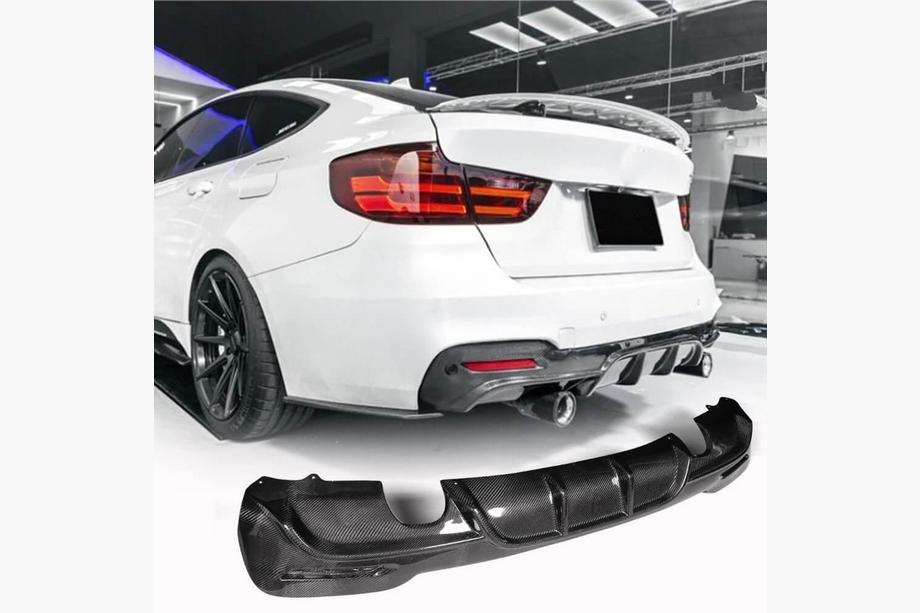 BMW 3 серия F34 2013–2020 гг. Диффузор заднего бампера V2 для M-Sport, Карбон Фото 1