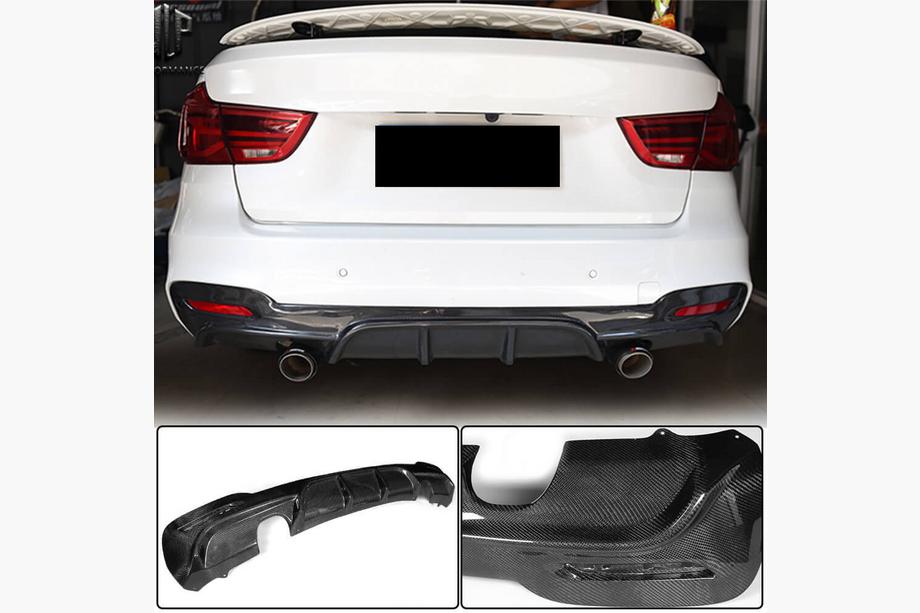 BMW 3 серия F34 2013–2020 гг. Диффузор заднего бампера V2 для M-Sport, Карбон Фото 2