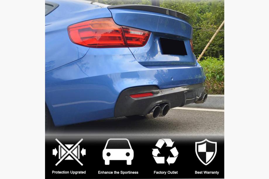 BMW 3 серия F34 2013–2020 гг. Диффузор заднего бампера V3 (для M-Sport, Карбон) Фото 2