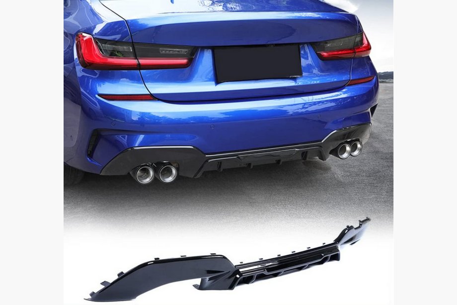 BMW 3 серия G20/G21 2018- гг. Диффузор заднего бампера FRP V2 (2022+, M-Sport) Image