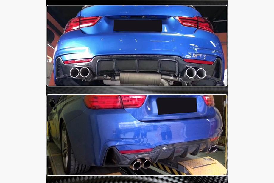 BMW 4 серия F32/F33/F36 2012-2020 гг. Диффузор заднего бампера V1 (для M-Sport, Карбон) Фото 3