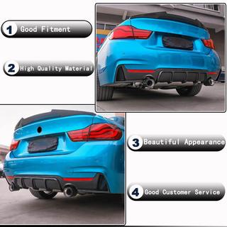 Задний диффузор V3 (для M-Sport, Карбон) BMW 4 серия F32/F33/F36 2012-2020 гг. фото 3