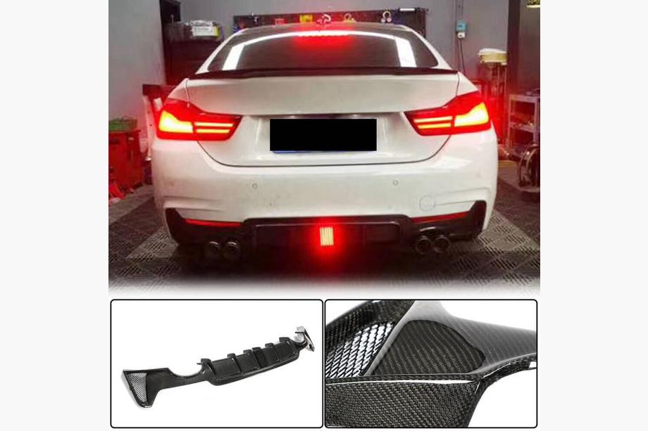 BMW 4 серия F32/F33/F36 2012-2020 гг. Задний диффузор V8 (для M-Sport, карбон) Фото 2