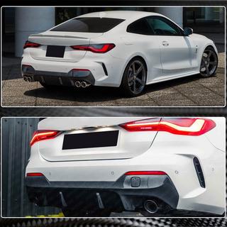 Задний диффузор V2 для G22/G23 M-Sport, Карбон BMW 4 серия G22/23/26 2020- гг. фото 4