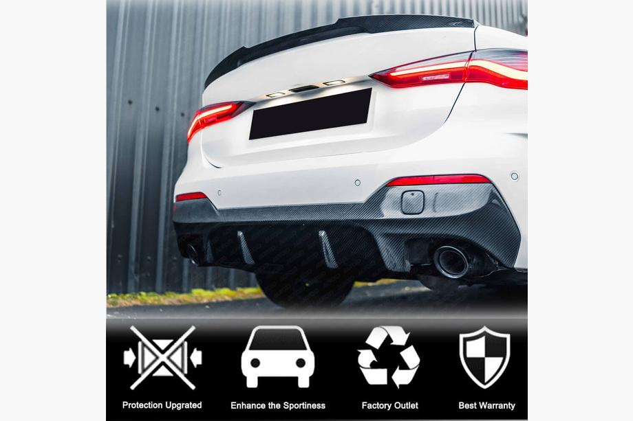 BMW 4 серия G22/23/26 2020- гг. Задний диффузор V2 для G22/G23 M-Sport, Карбон Фото 3