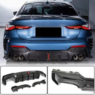 Задний диффузор V3 для G22/G23 M-Sport, Карбон BMW 4 серия G22/23/26 2020- гг. фото 1